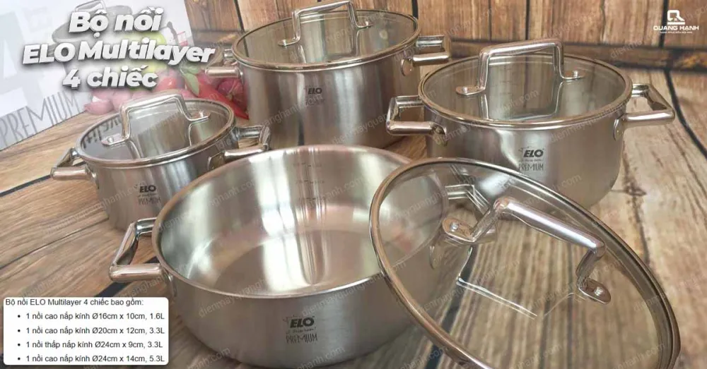 Bộ nồi ELO Multilayer 4 chiếc