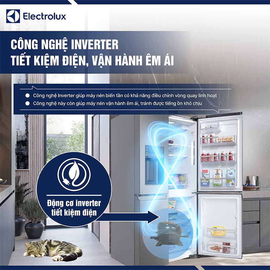 Tủ lạnh Electrolux Inverter 609 Lít EQE6879A-B