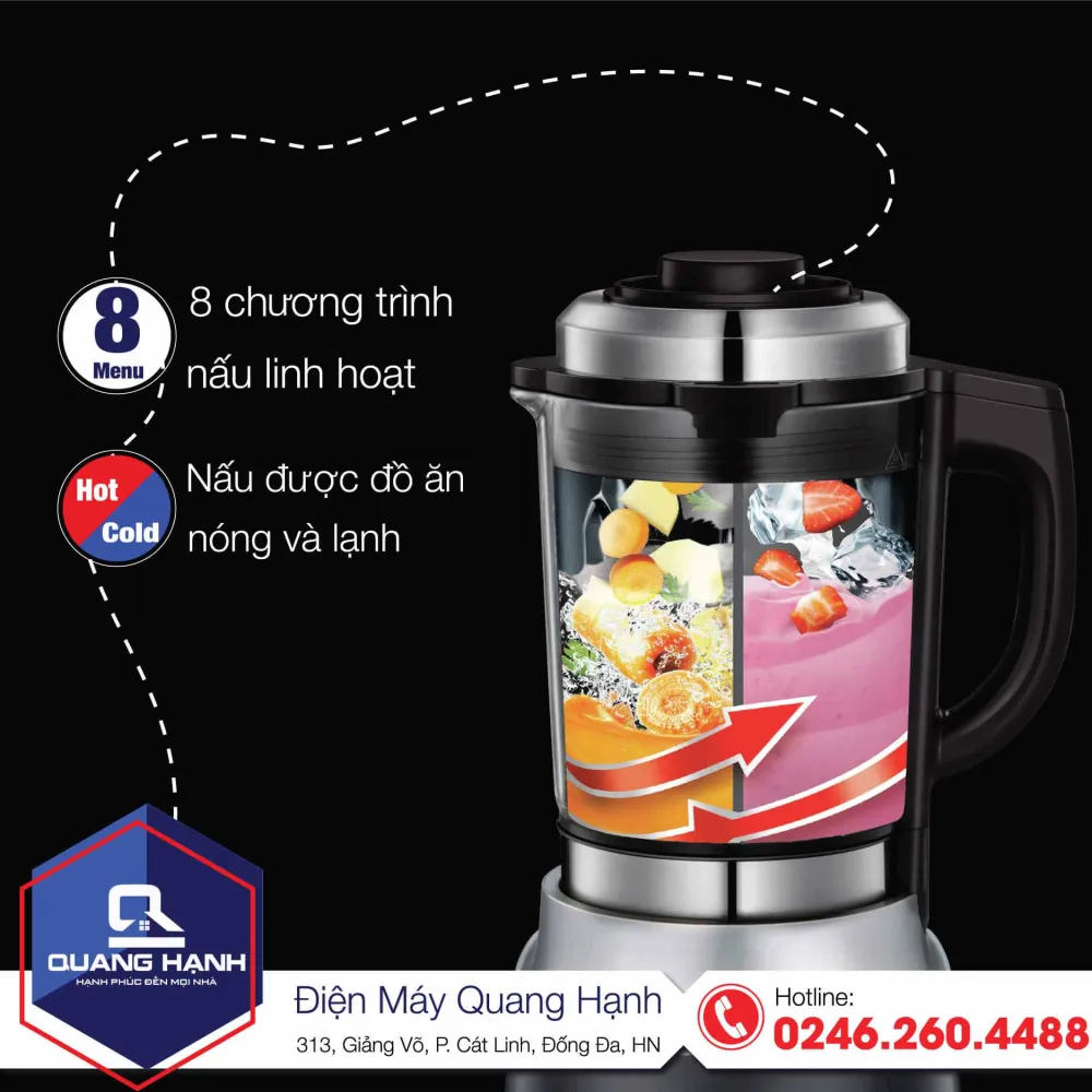 8 chương trình nấu linh hoạt