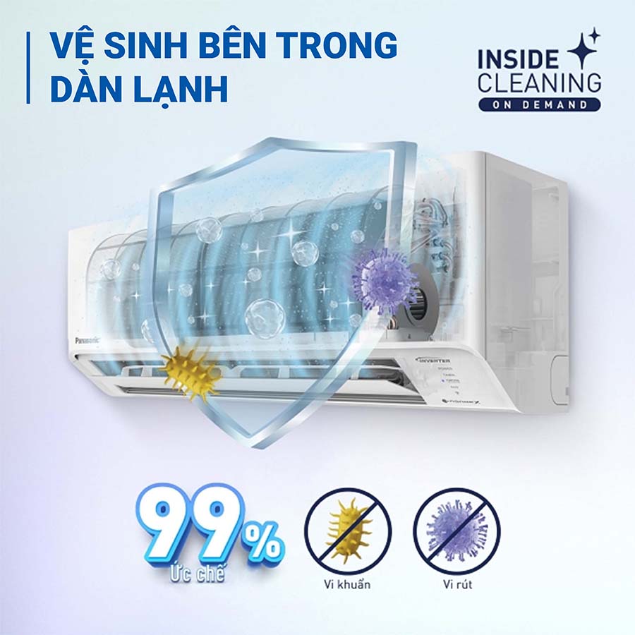Panasonic CU/CS-RU18AKH-8 tích hợp chức năng tự vệ sinh dàn lạnh