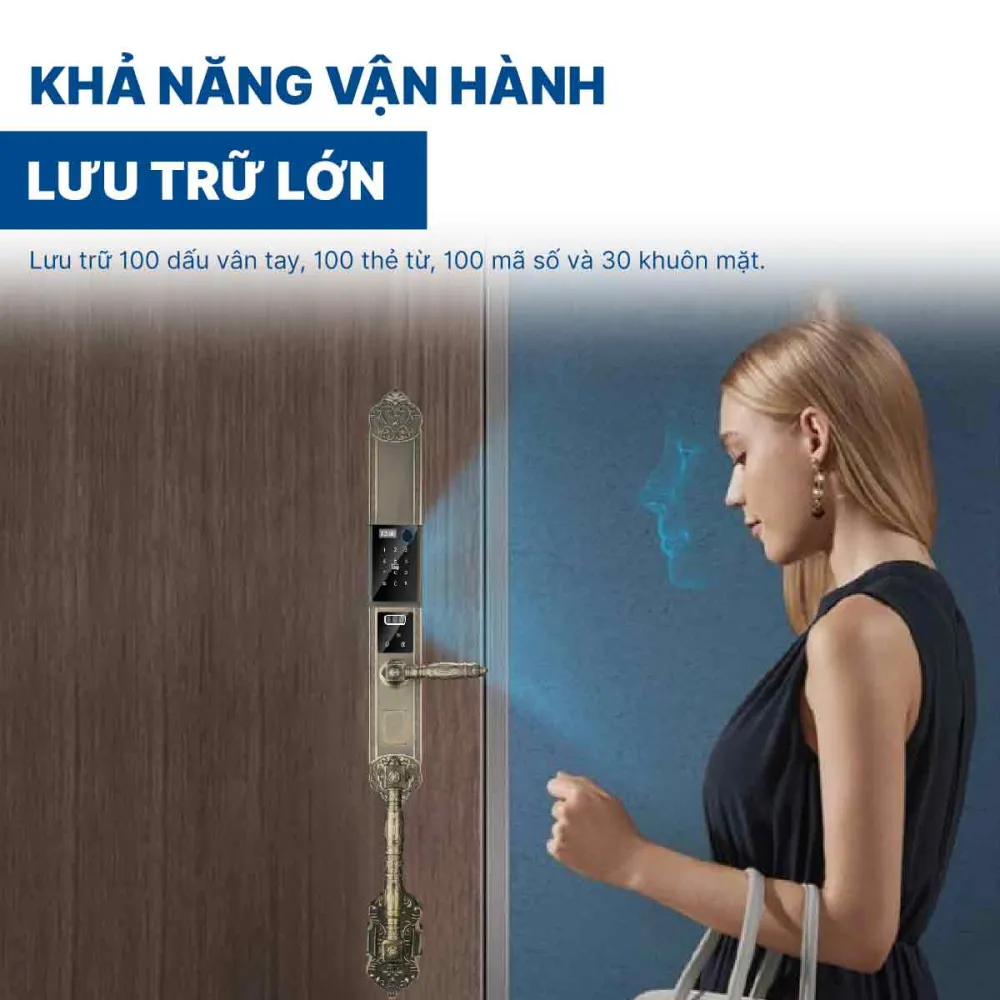 Khoá điện tử Hyundai đại sảnh HY-SLC8818 Bronze