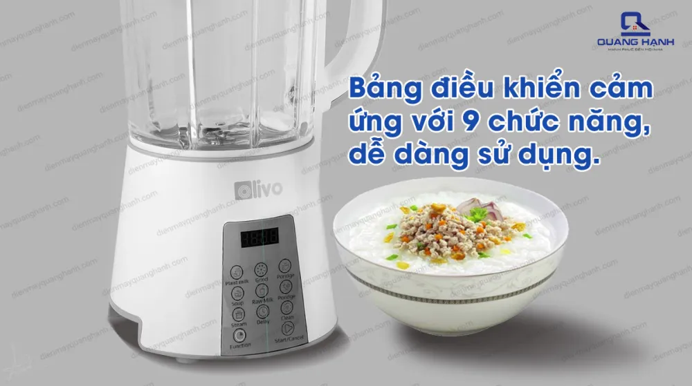 Olivo X268 mang tới 9 chức năng xay nấu đa dạng