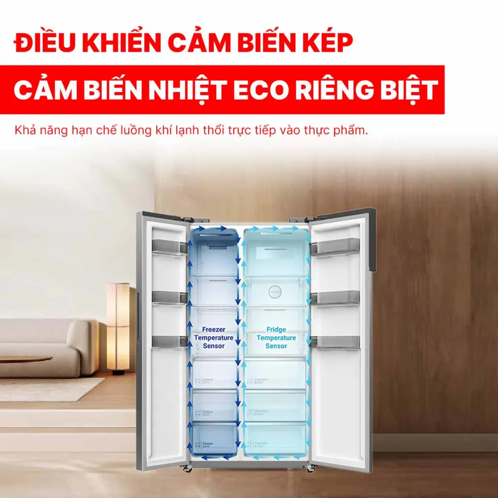 Tủ lạnh Hitachi Side by Side 525 lít HRSN9552DWDXVN