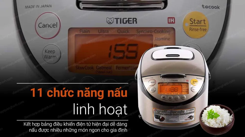 Nồi cơm điện tử cao tần Tiger-S10W 1 lít