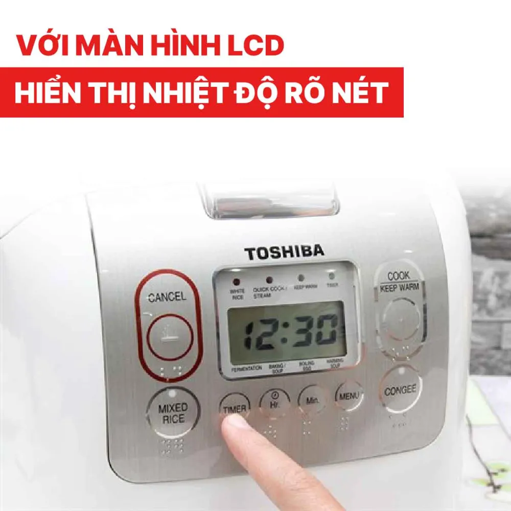 Nồi cơm điện tử Toshiba RC-10NMF 1 lít - Hàng chính hãng