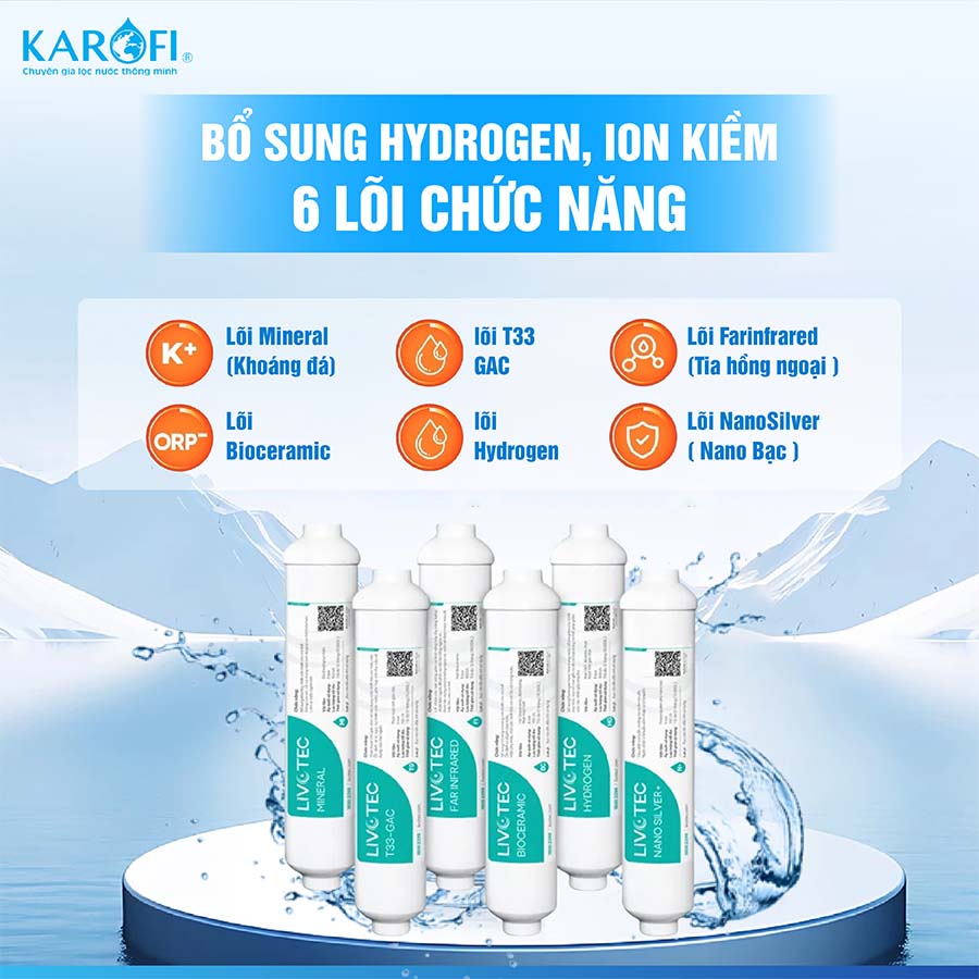 Máy lọc nước nóng lạnh Karofi Livotec 630