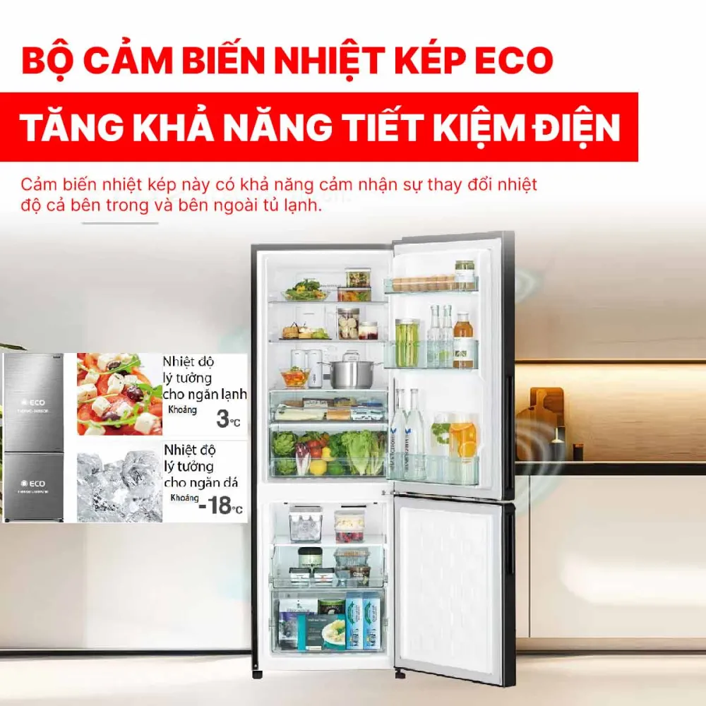 Tủ lạnh Hitachi Inverter 275 Lít R-B330PGV8 BBK