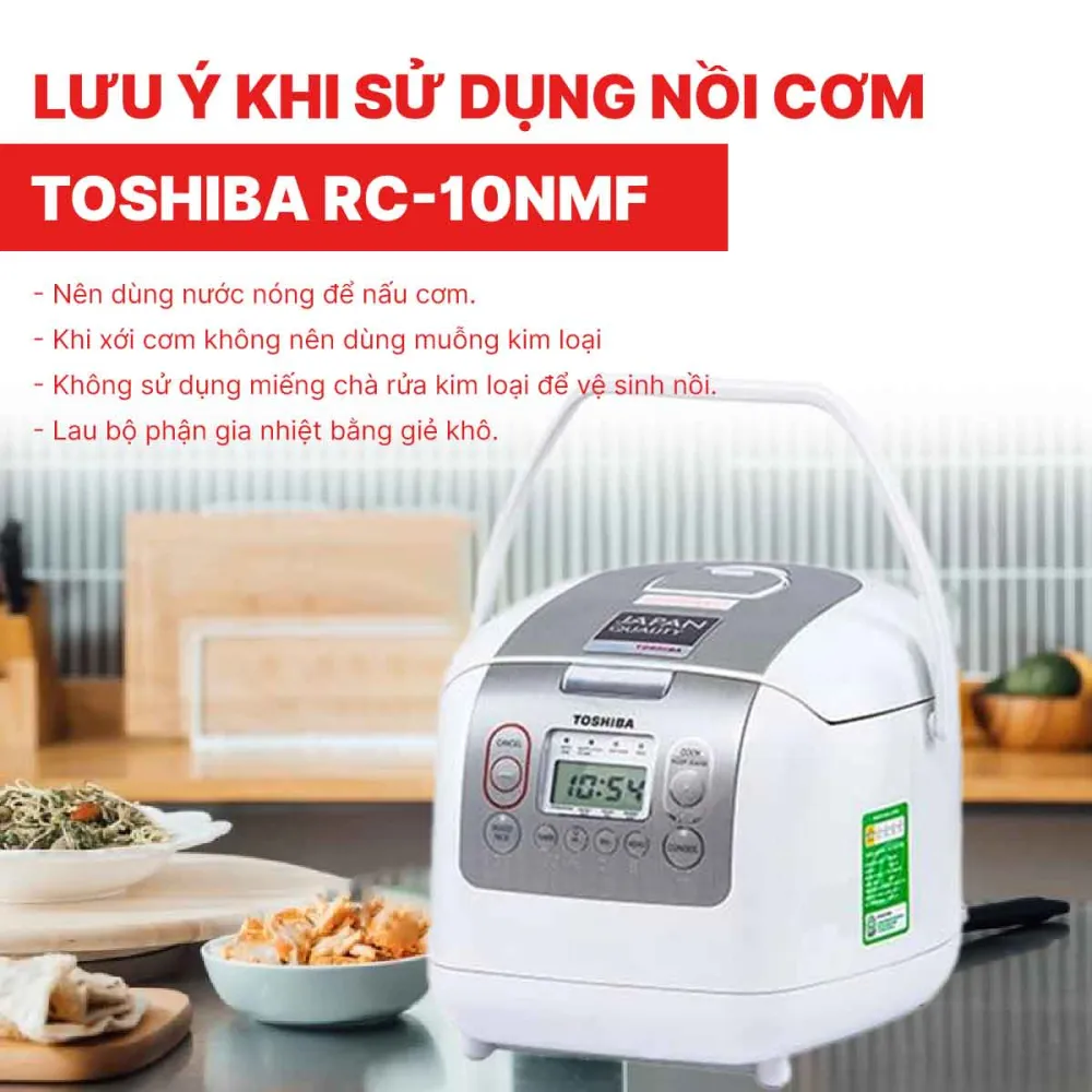 Nồi cơm điện tử Toshiba RC-10NMF 1 lít - Hàng chính hãng