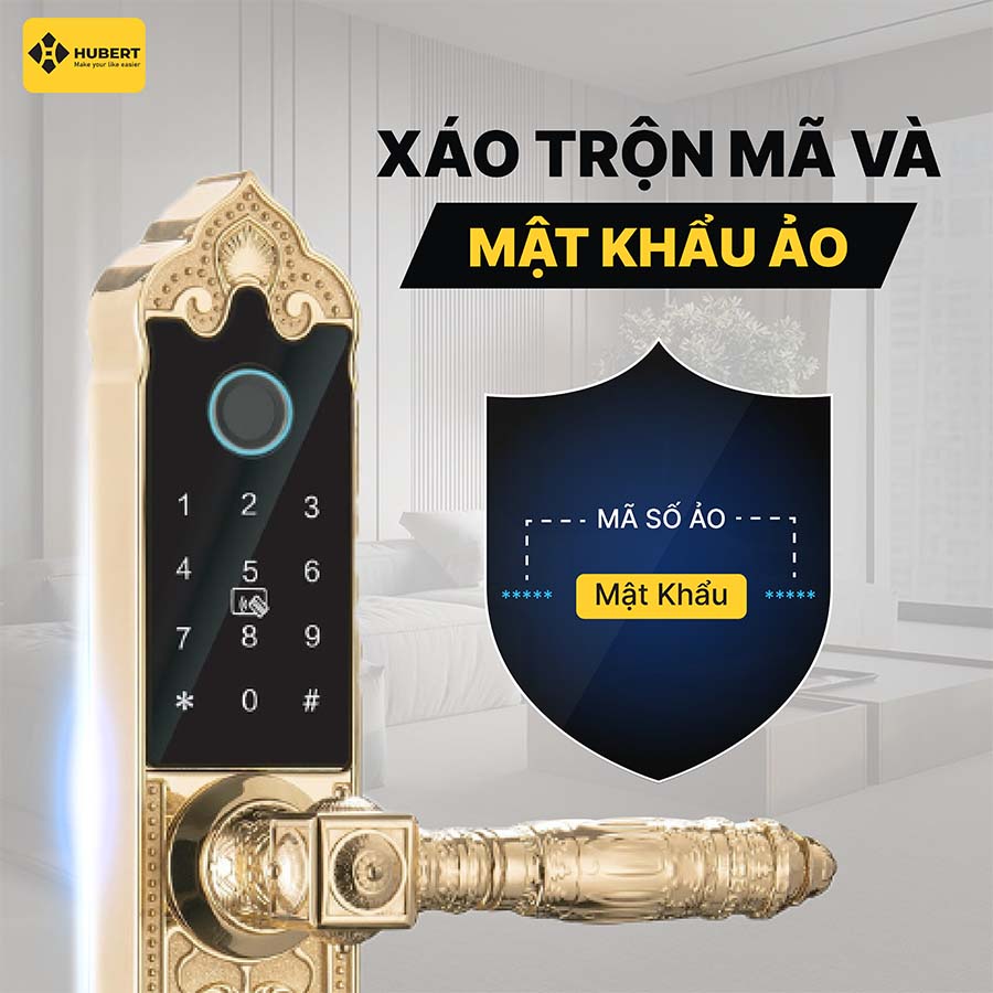 Khóa điện tử Hubert HB DS79 Gold Mini