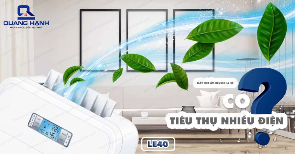 Máy hút ẩm Beurer LE 40 có tiêu thụ nhiều điện không ?