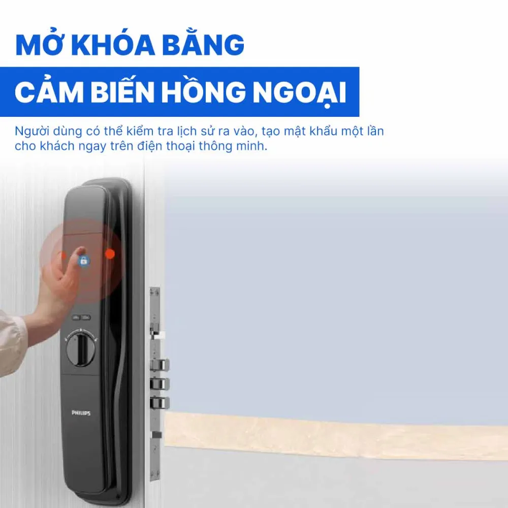 Khóa cửa vân tay có camera Philips DDL702-1HWS