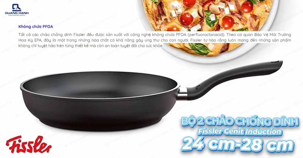 Bộ 2 chảo chống dính Fissler Cenit Induction (24cm/ 28cm)