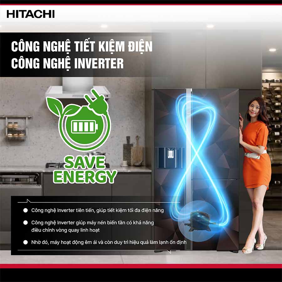 Tủ lạnh Hitachi Inverter R-FM800XAGGV9X GBZ