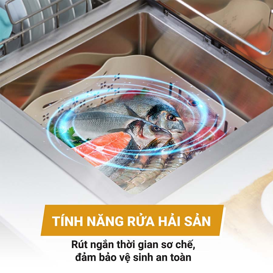 Máy rửa bát tích hợp Malloca WQP6-890F4
