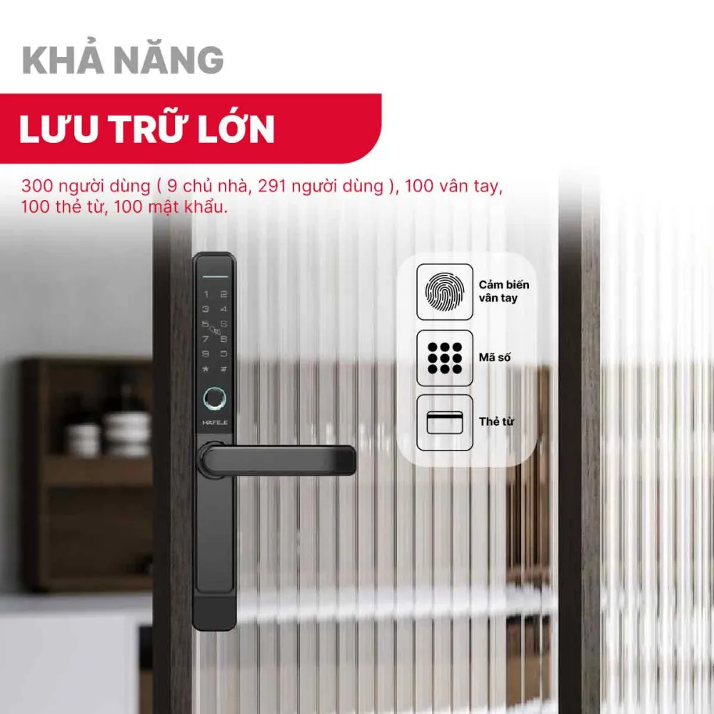 Khóa điện tử Hafele DL6600 912.20.144 Cửa trượt