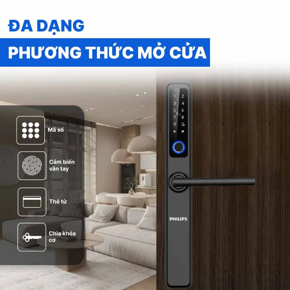 Khóa cửa thông minh Philips DDL608-5HWS