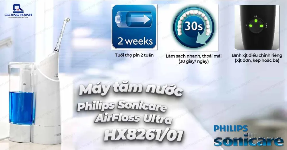 Máy Tăm Nước Philips Sonicare AirFloss Ultra HX8261/01