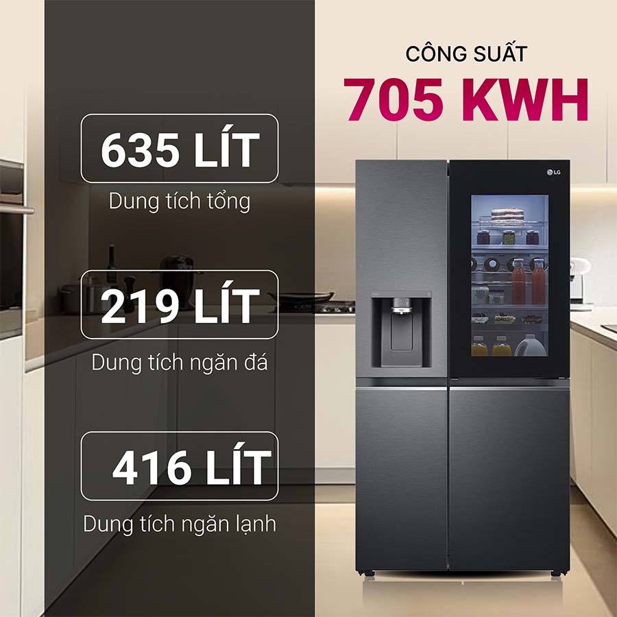 Tủ lạnh LG Inverter 635 lít GR-X257MC