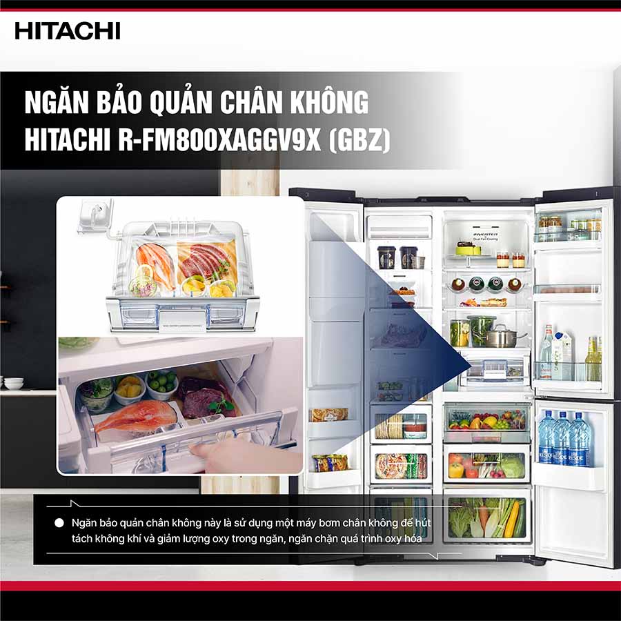 Tủ lạnh Hitachi Inverter R-FM800XAGGV9X GBZ