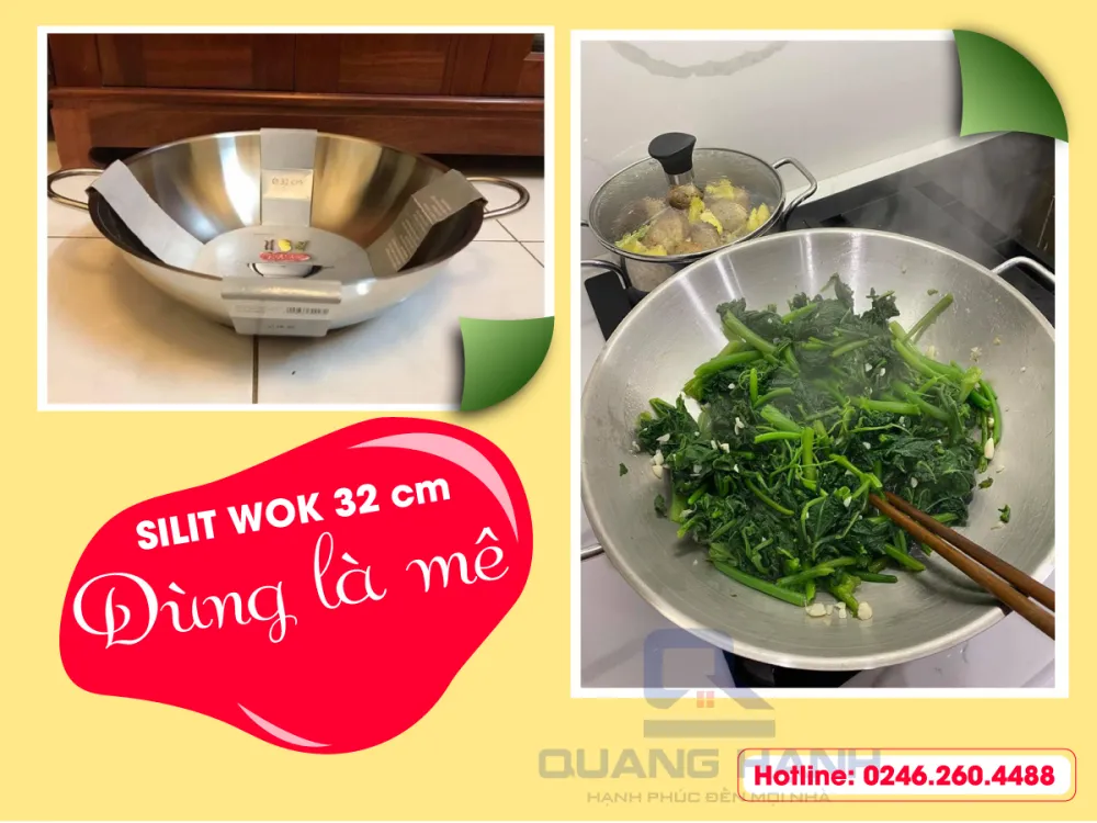 Chảo xào Silit Wok 32cm