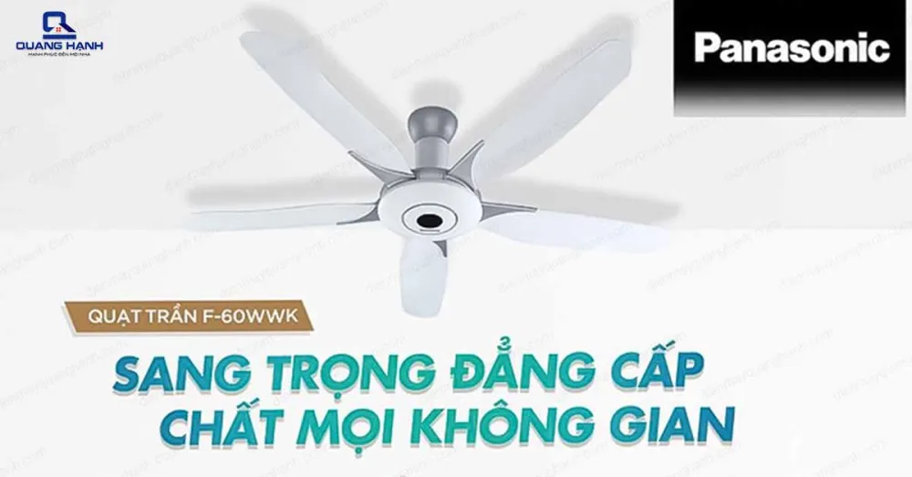 Quạt trần Panasonic 5 cánh F-60WWK
