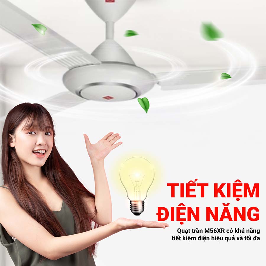 Quạt trần KDK M60XG 5 tốc độ gió