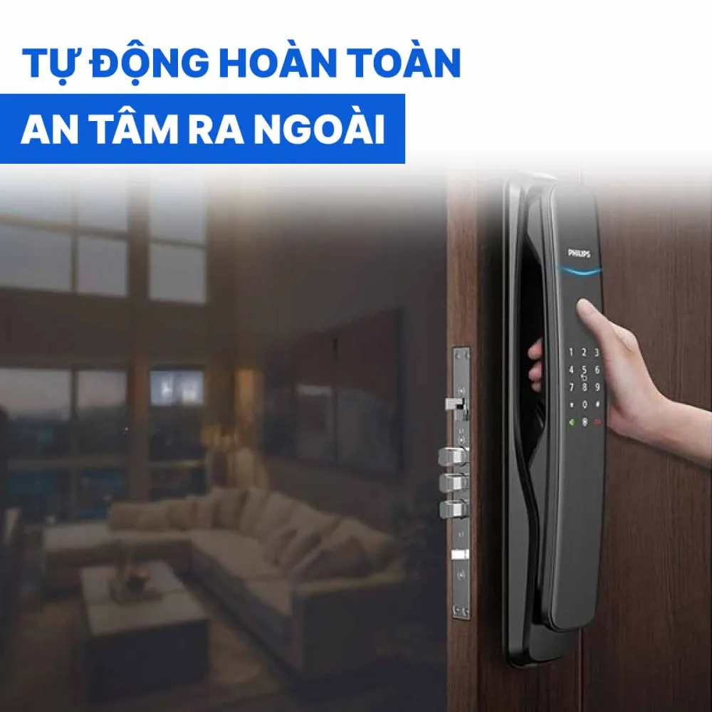 Khóa cửa vân tay cao cấp Philips DDL702E-5HWS