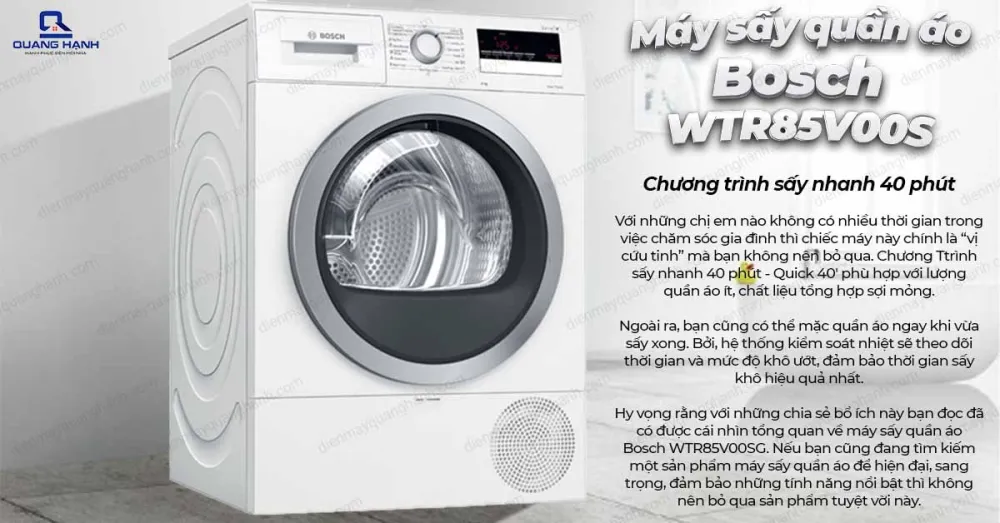 Máy sấy quần áo Bosch WTR85V00SG