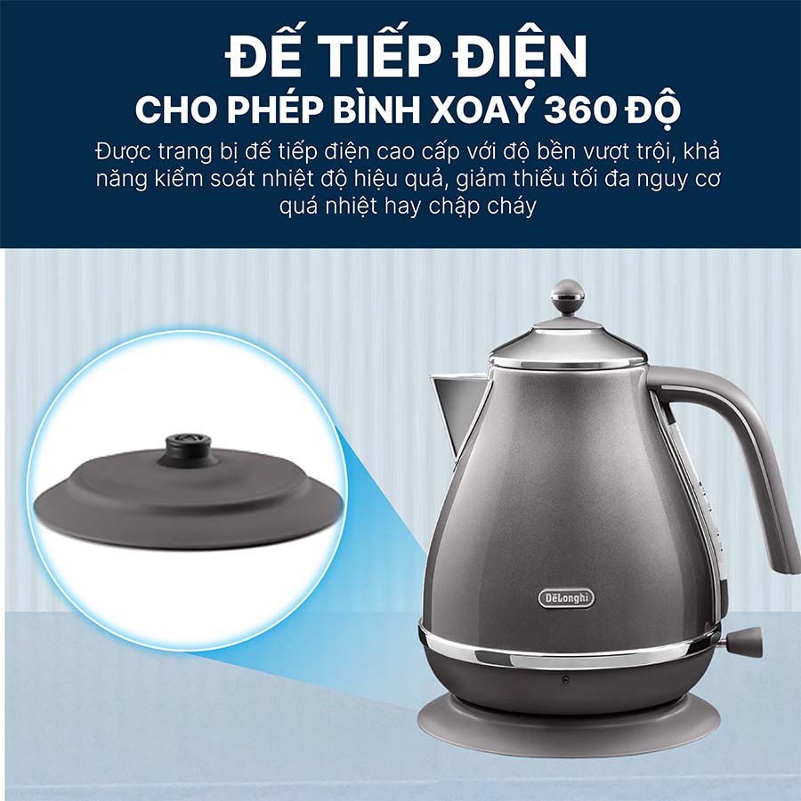 Ấm Siêu Tốc Delonghi KBOT2001.GY