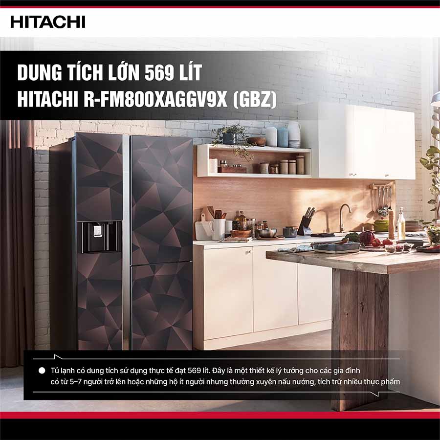 Tủ lạnh Hitachi Inverter R-FM800XAGGV9X GBZ