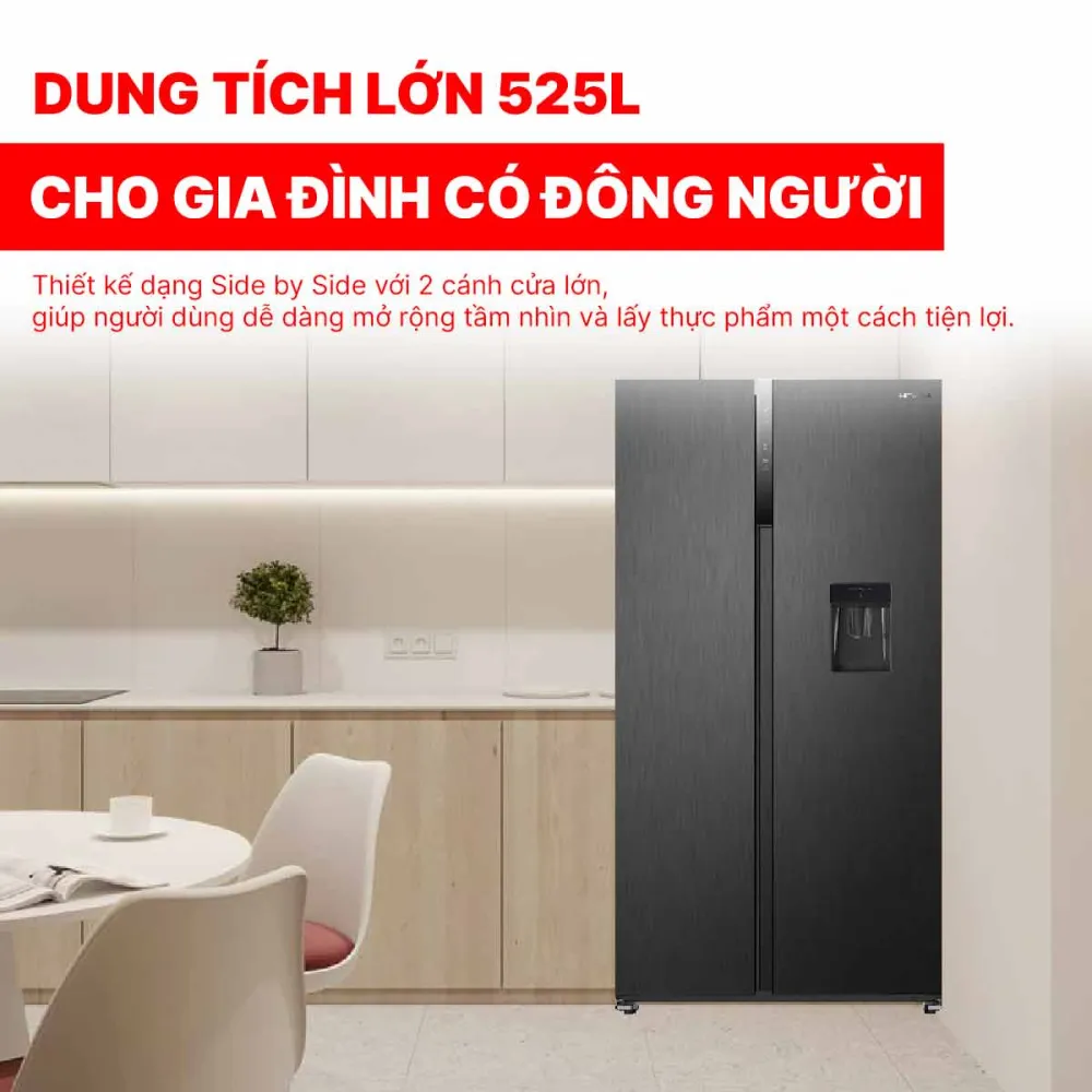 Tủ lạnh Hitachi Side by Side 525 lít HRSN9552DWDXVN