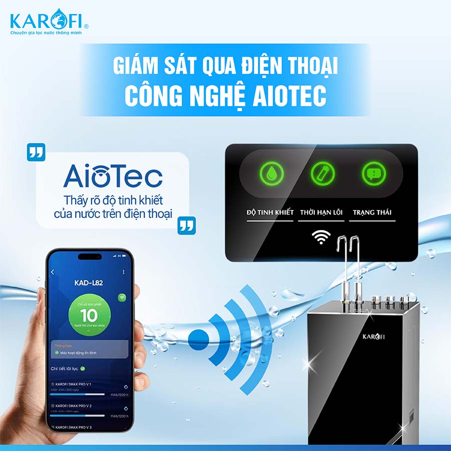 Máy lọc nước nóng lạnh Karofi KAD-L82