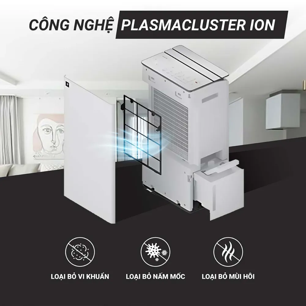 Công nghệ Plasmacluster ion loại bỏ vi khuẩn, nấm mốc, mùi hôi