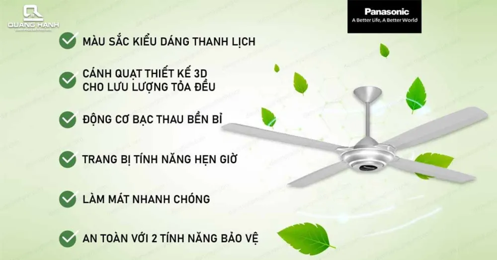 Quạt trần PANASONIC F-56MZG 4 cánh