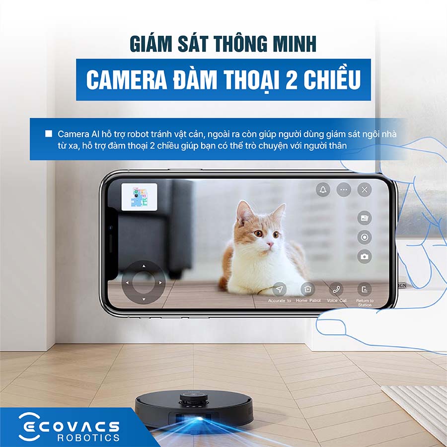 Robot hút bụi lau nhà Ecovacs Deebot T30S Pro 2025