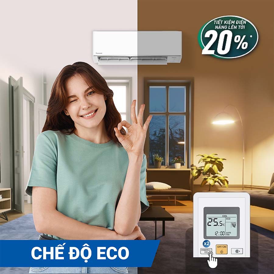 Chức năng ECO sử dụng AI tối ưu hiệu quả làm mát