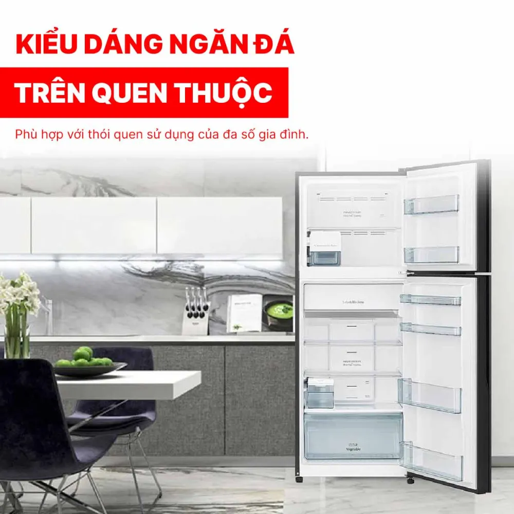 Tủ lạnh Hitachi Inverter 349 lít R-FVY480PGV0 GBK