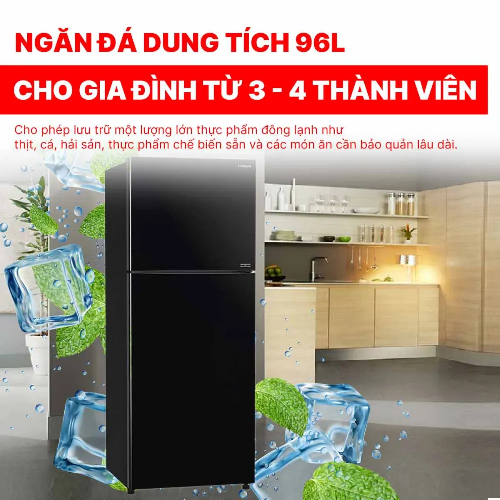 Tủ lạnh Hitachi Inverter 349 lít R-FVY480PGV0 GBK