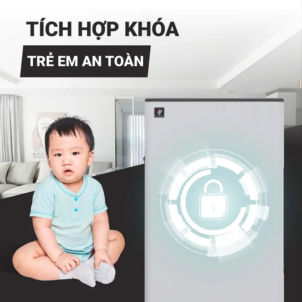 Máy hút ẩm Sharp trang bị bình chứa nước 4.5 lít