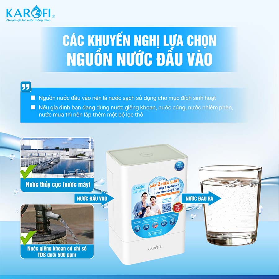 Máy lọc nước RO Karofi KAQ-U98 Pro