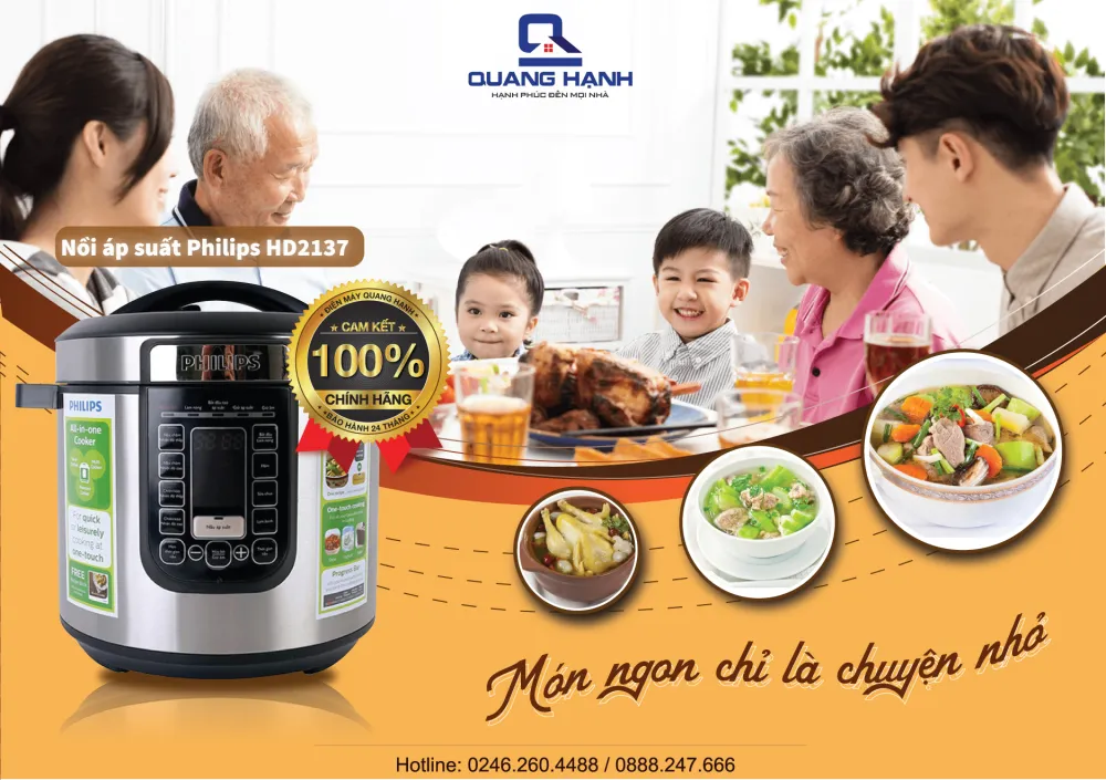 nồi áp suất điện Philips HD2137/65