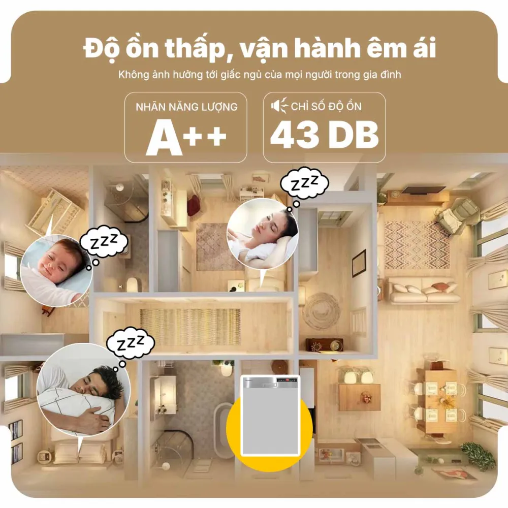 Thiết kế bán âm tiện lợi tiết kiệm diện tích