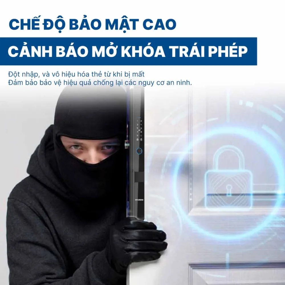 Khoá điện tử Hyundai cửa nhôm HY-SLS005 Black