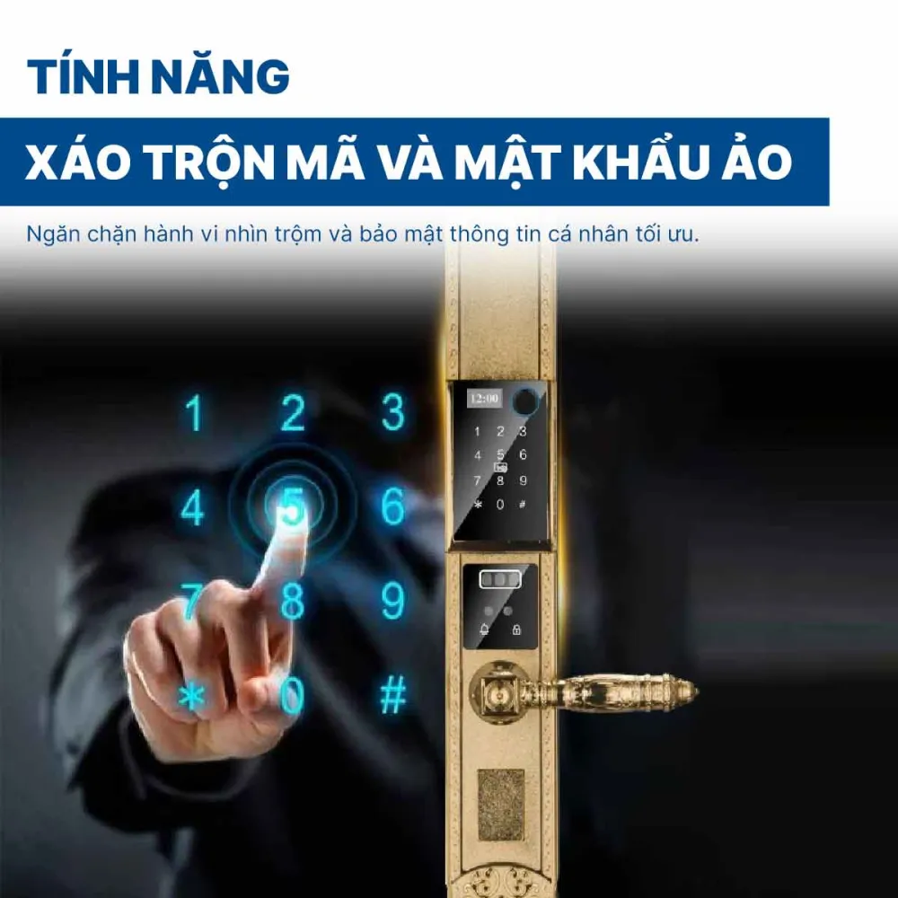 Khoá điện tử Hyundai HY-SLC8817 Gold
