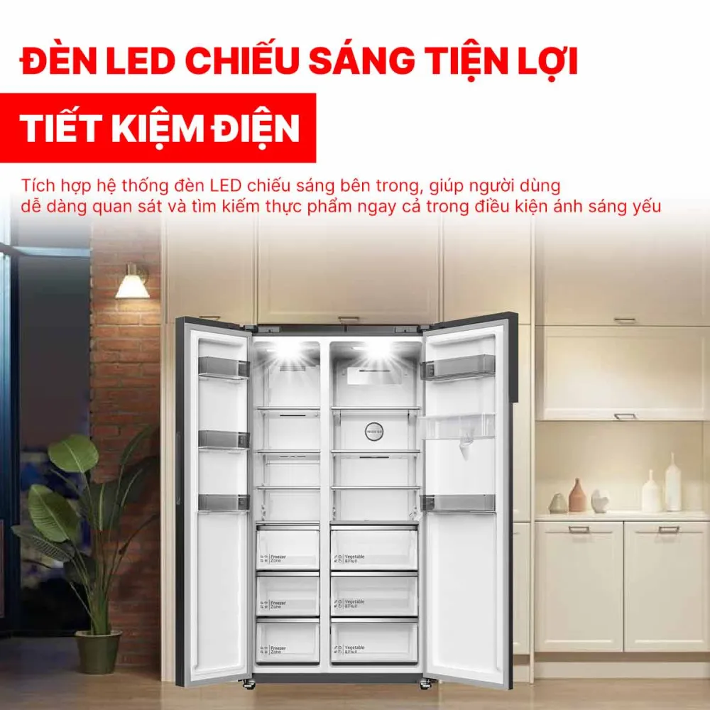 Tủ lạnh Hitachi Side by Side 525 lít HRSN9552DWDXVN