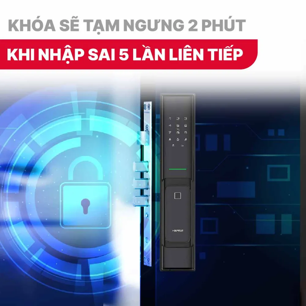 Khóa điện tử Hafele PP8100 912.20.261 Màu vàng đồng