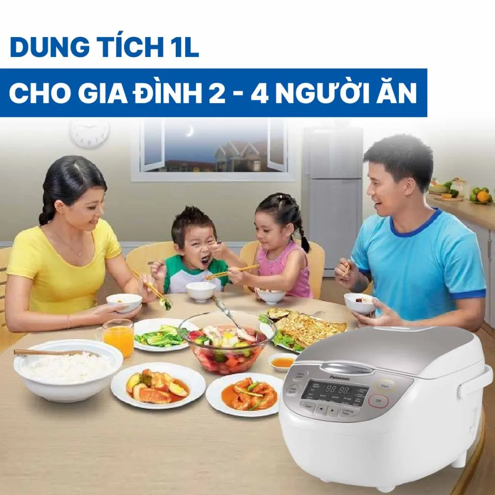 Nồi cơm điện tử Panasonic SR-CP108NRAM dung tích 1 lít