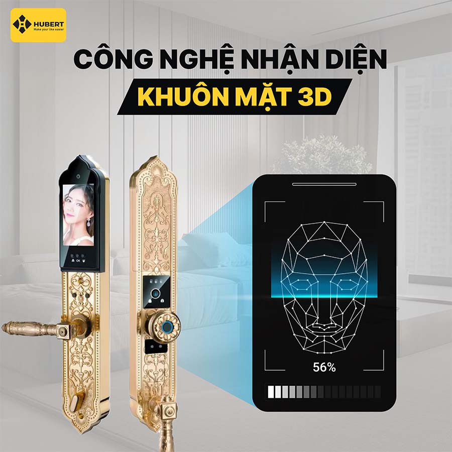 Khóa điện tử Hubert HB DS79F GOLD