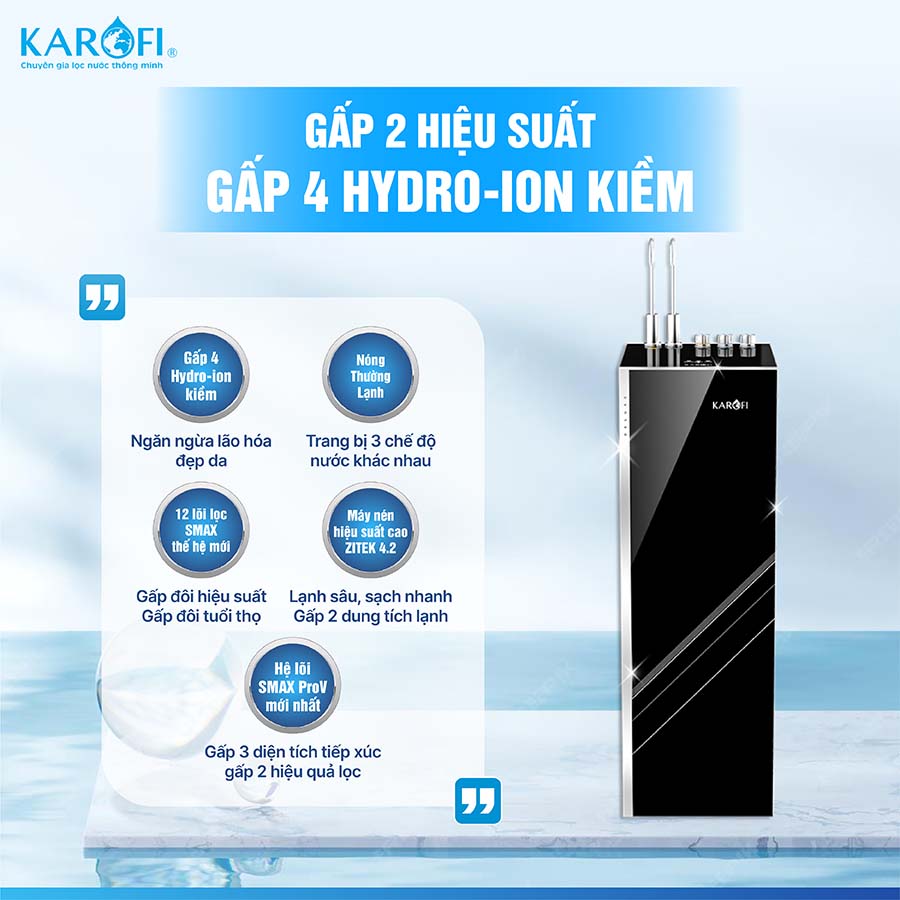 Máy lọc nước nóng lạnh Karofi KAD-L85