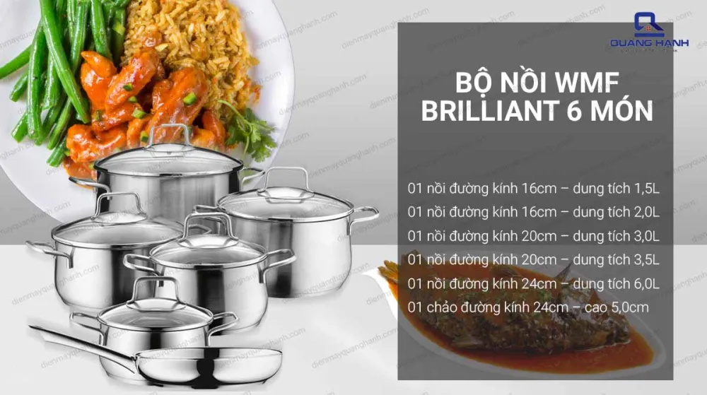 Bộ nồi WMF Brilliant 6 chiếc